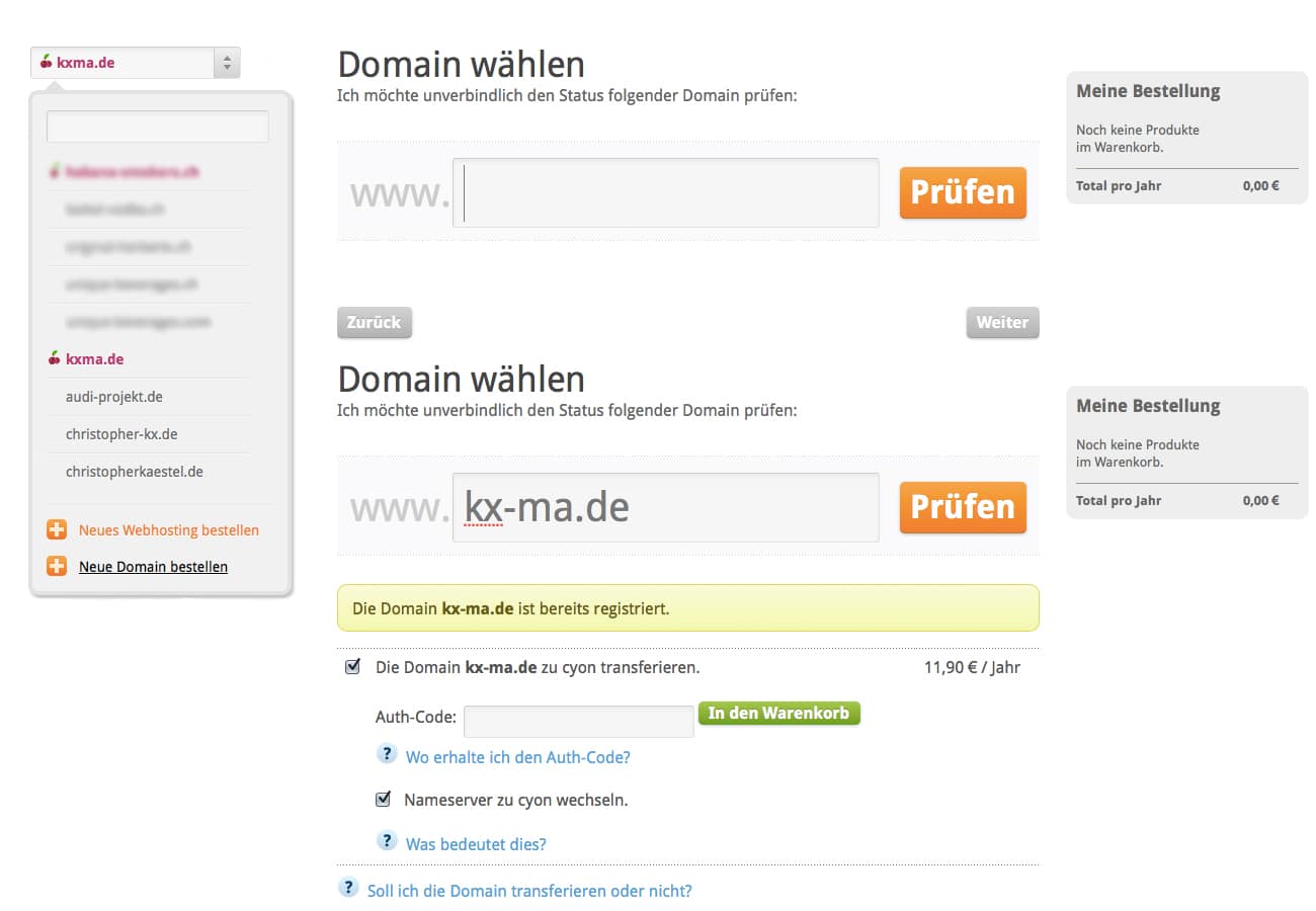 Domainumstellung beim Hostingwechsel