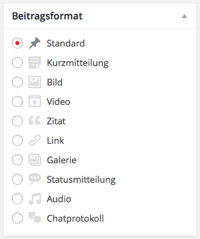 WordPress Beitragsformate