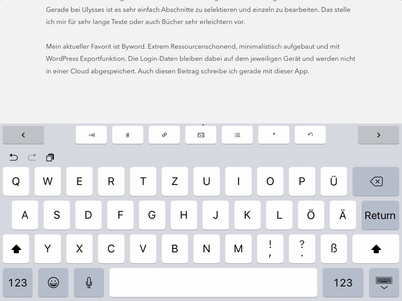Byword Auf Dem Ipad Mini