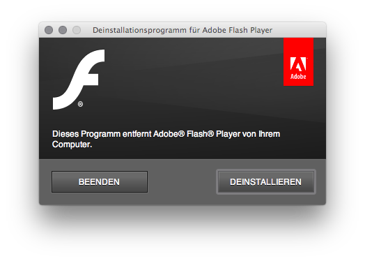Flash Player deinstallieren – 2
