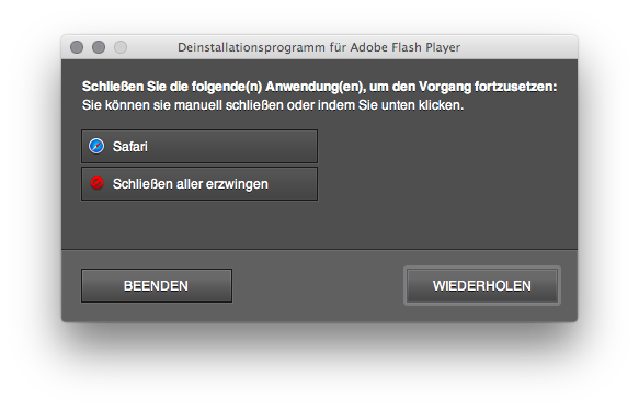 Flash Player deinstallieren – 4