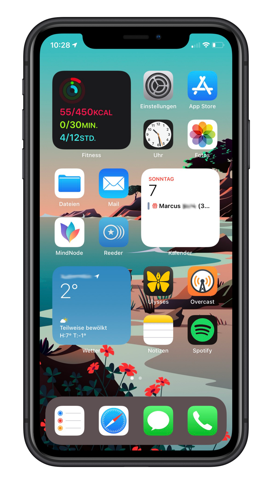 iPhone XR erste Homescreen