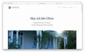 Bildschirmfoto der Website von 2025