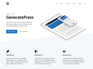 Screenshot vom GeneratePress WordPress Theme
