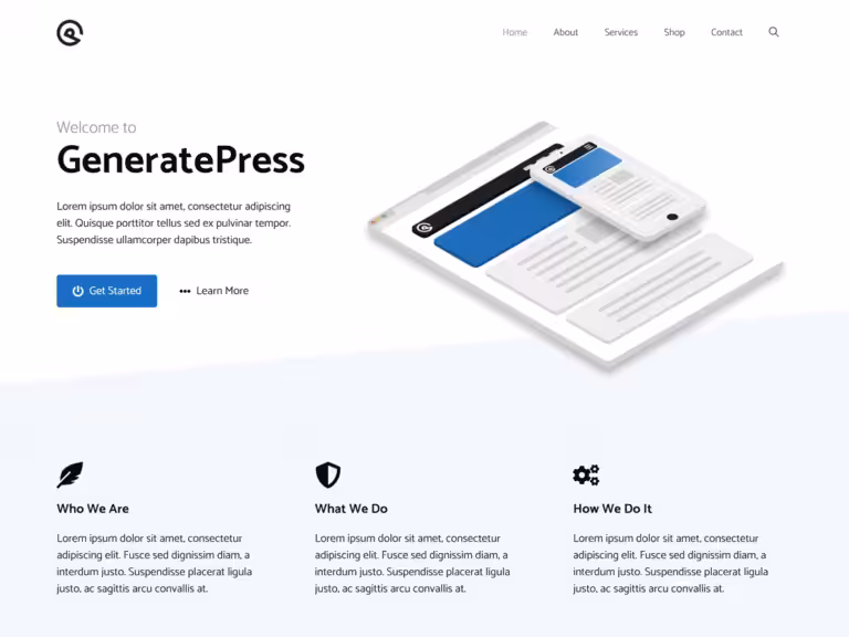 Screenshot of the GeneratePress WordPress theme