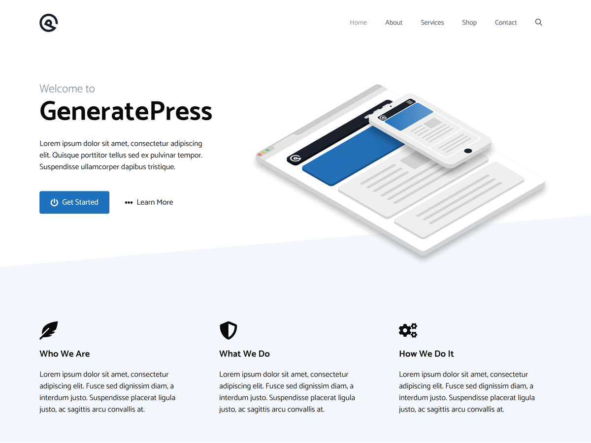 Screenshot Vom Generatepress Wordpress Theme