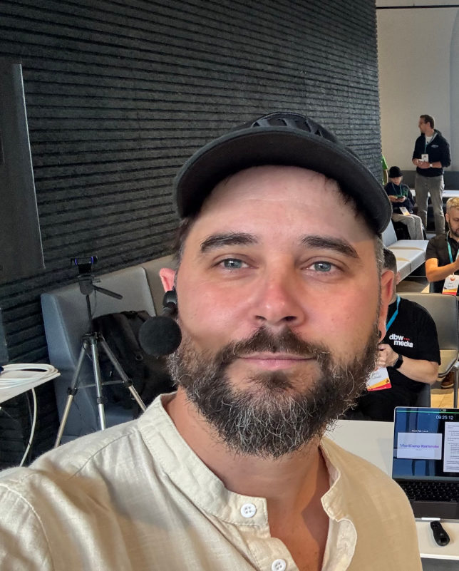 Christopher Kurth als WordPress Experte auf einem WordCamp (Community Event)